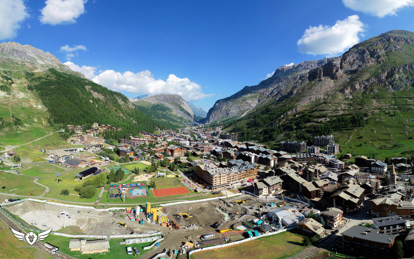 Résidences marché image jet grouting vue aérienne val d'isère