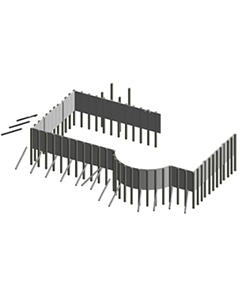 Vue schéma 3D du dimensionnement de la paroi