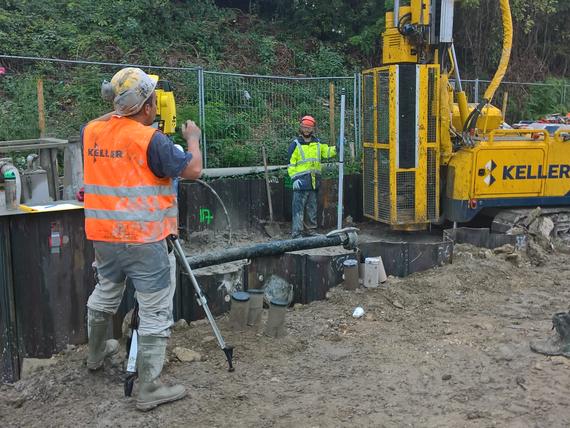 Dévoiement réseau Nanterre, jet grouting vue projet