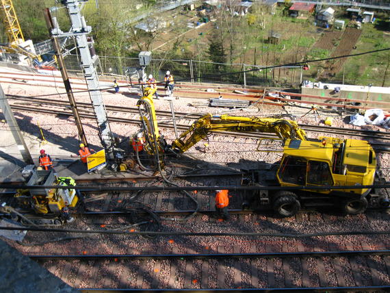 Création micro-tunnels Viaduc de Pulvermühle CHS vue de l'atelier