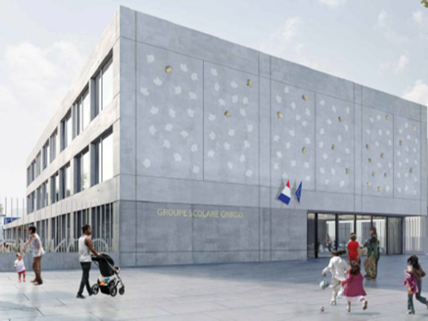 Image architecte sur le projet du groupe scolaire Ginkgo