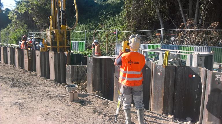 Dévoiement réseau Nanterre, jet grouting réalisation